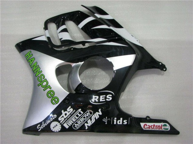 Weiß Grün Hannspree 1995-1998 Honda CBR600 F3 Motorrad Verkleidung Weiß Grün Hannspree 1995-1998 Honda CBR600 F3 Motorrad Verkleidung