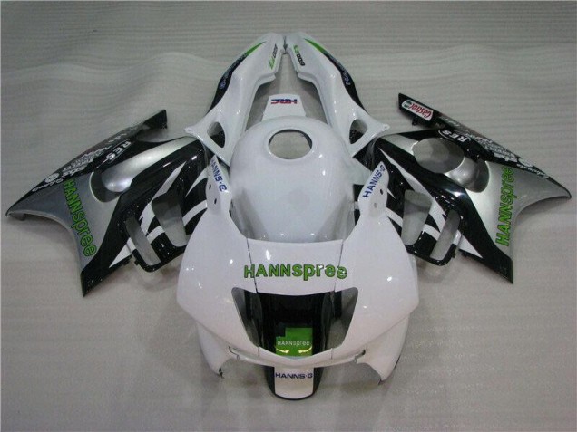 Weiß Grün Hannspree 1995-1998 Honda CBR600 F3 Motorrad Verkleidung Weiß Grün Hannspree 1995-1998 Honda CBR600 F3 Motorrad Verkleidung