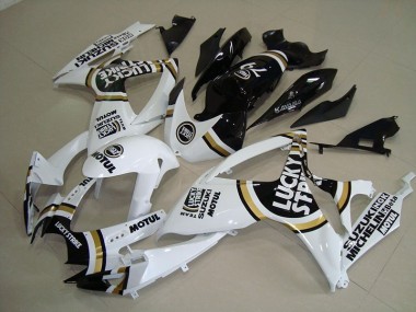 Weiß Lucky Strike Schwarz Motul 2006-2007 Suzuki GSXR 750 Motorrad Verkleidung