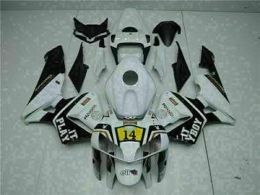 Weiß Playboy 14 2005-2006 Honda CBR600RR Motorrad Verkleidung