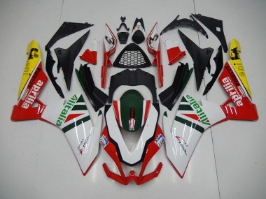 Weiß Rot Alitalia 2009-2015 Aprilia RSV4 Motorrad Verkleidung