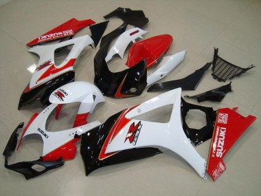 Weiß Rot Schwarz 2007-2008 Suzuki GSXR 1000 Motorrad Verkleidung