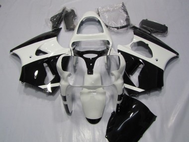 Weiß Schwarz 2000-2002 Kawasaki ZX6R Motorrad Verkleidung