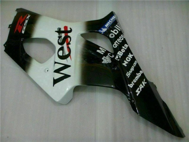 Weiß Schwarz 2003-2004 Suzuki GSXR 1000 Motorrad Verkleidungen Weiß Schwarz 2003-2004 Suzuki GSXR 1000 Motorrad Verkleidungen