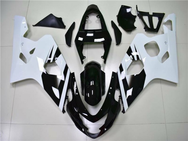 Weiß Schwarz 2004-2005 Suzuki GSXR 600/750 Motorrad Verkleidungen Weiß Schwarz 2004-2005 Suzuki GSXR 600/750 Motorrad Verkleidungen
