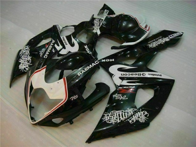 Weiß Schwarz 2005-2006 Suzuki GSXR 1000 Motorrad Verkleidungen Weiß Schwarz 2005-2006 Suzuki GSXR 1000 Motorrad Verkleidungen