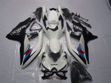 Weiß Schwarz 2007-2008 Suzuki GSXR 1000 Motorrad Verkleidung