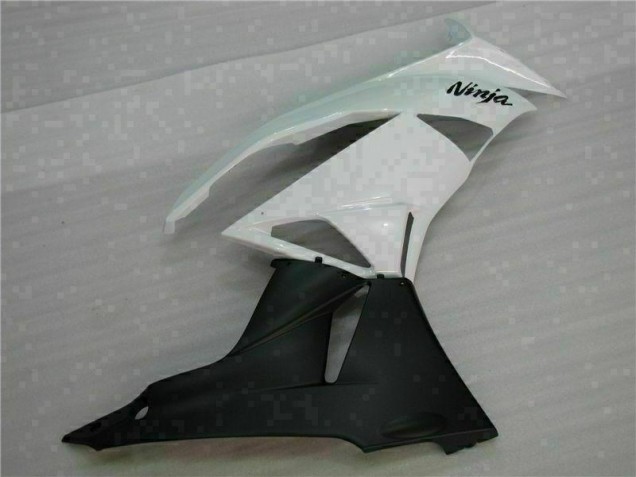 Weiß Schwarz 2009-2012 Kawasaki ZX6R Motorrad Verkleidungen Weiß Schwarz 2009-2012 Kawasaki ZX6R Motorrad Verkleidungen