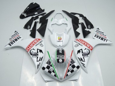 Weiß Schwarz Abrath 2009-2011 Yamaha YZF R1 Motorrad Verkleidung