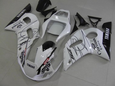 Weiß Schwarz Corona 1998-2002 Yamaha YZF R6 Motorrad Verkleidung