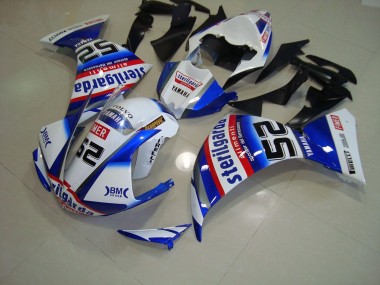 Weiß Schwarz Sterilgarda 2009-2011 Yamaha YZF R1 Motorrad Verkleidung