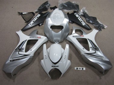 Weiß Silber 2007-2008 Suzuki GSXR 1000 Motorrad Verkleidung
