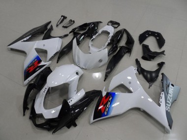 Weiß Silber 2009-2016 Suzuki GSXR 1000 Motorrad Verkleidung